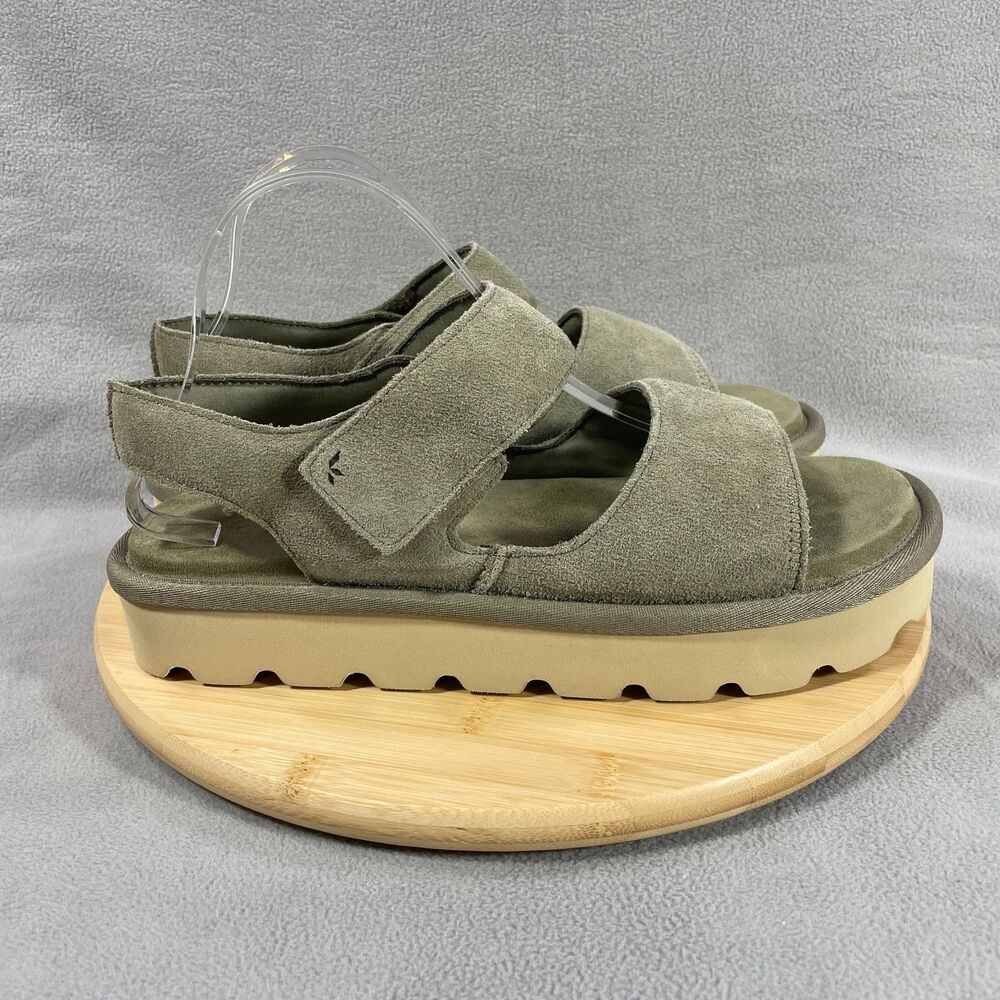 Koolaburra by UGG Tizz Sandals Women's Size 12 Green Suede Adjustable NWOT
